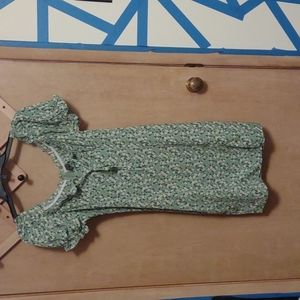 Green floral dress